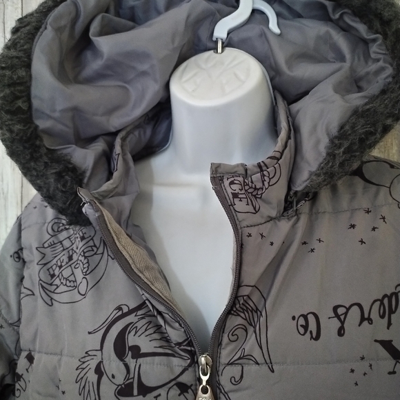 FOX ZIP UP JACKET WITH ZIPPERED POCKETS & REMOVABLE FUR HOOD IN WOMENS XL HTF - Picture 2 of 12